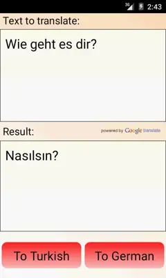 German Turkish Translator android App screenshot 3